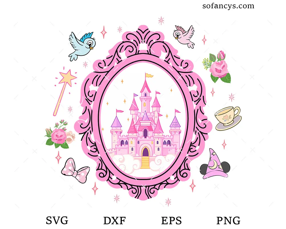 Coquette Pink Castle SVG