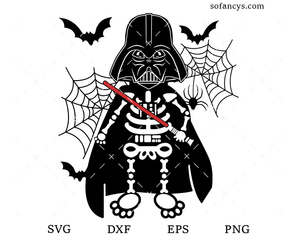 Darth Vader Skeleton SVG