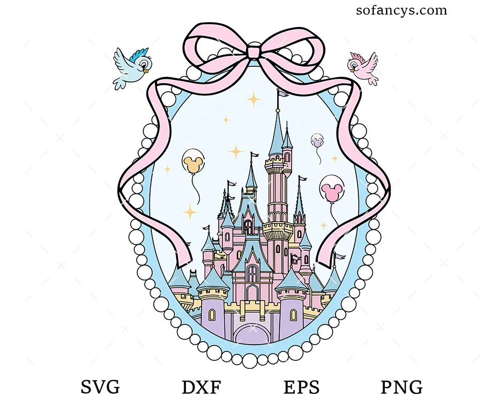 Disney Coquette Castle SVG