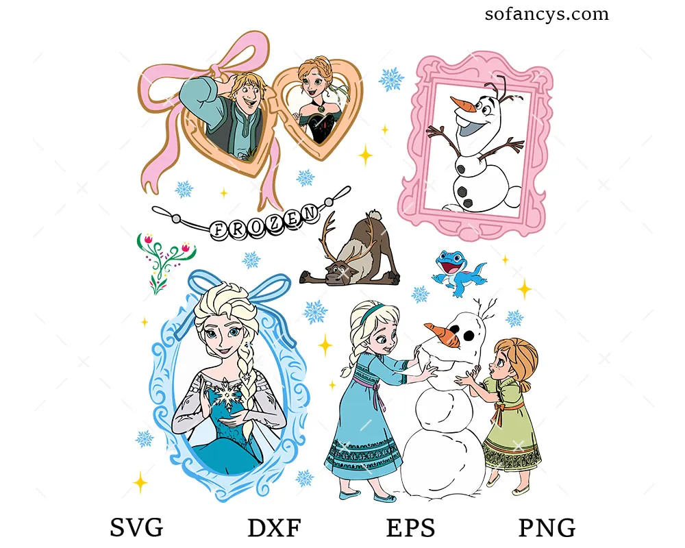 Disney Frozen Characters SVG