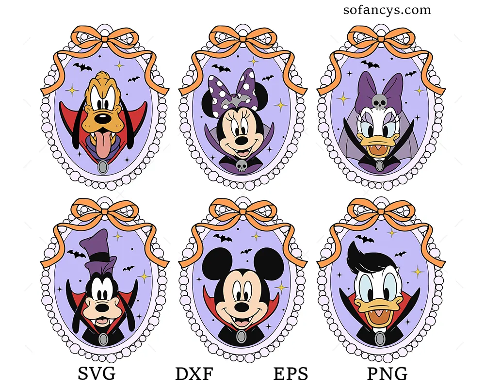 Disney Mirror Bow Halloween SVG Bundle