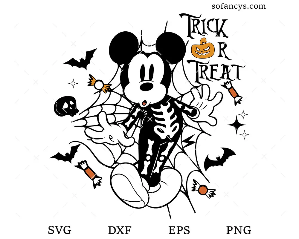 Disney Skeleton Mickey SVG