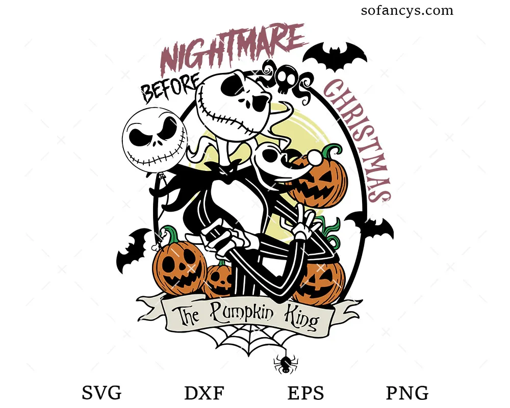 Jack Skellington Pumpkin King SVG