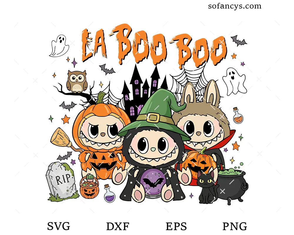 Kawaii Labubu Halloween SVG