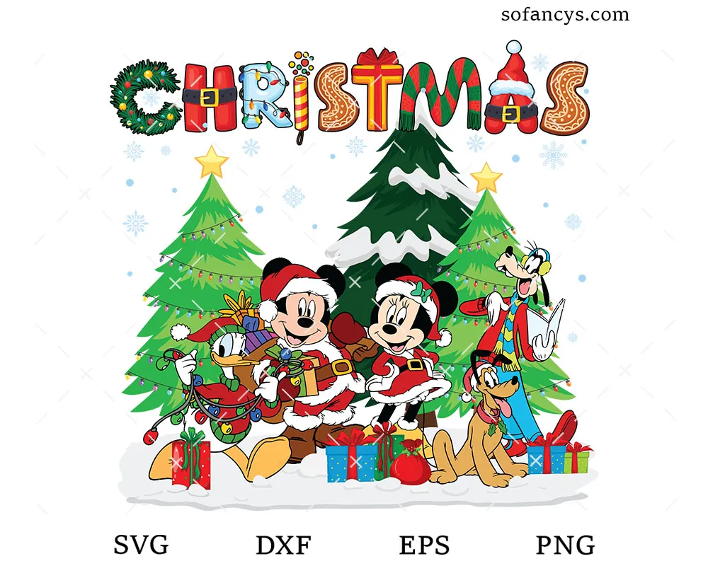 Magical Mickey and Friends Christmas SVG