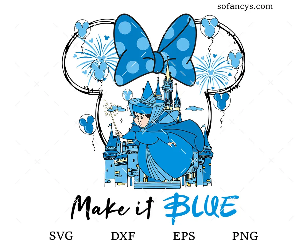 Make It Blue Disney Castle SVG