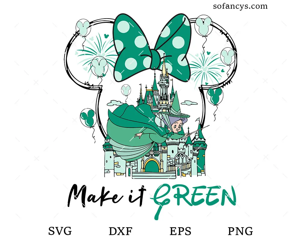 Make It Green Disney Castle SVG