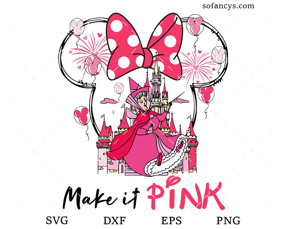 Make It Pink Disney Castle SVG