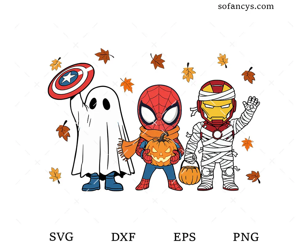 Marvel Heroes Halloween SVG