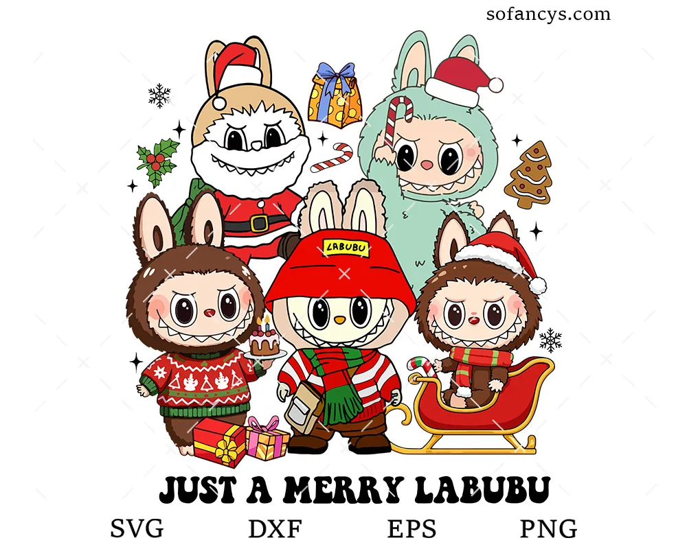 Merry Labubu SVG