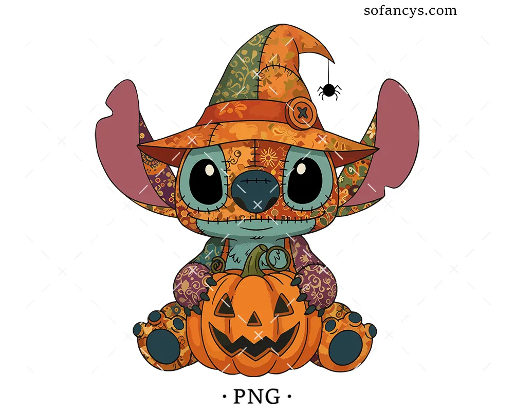 Patchwork Stitch Halloween PNG