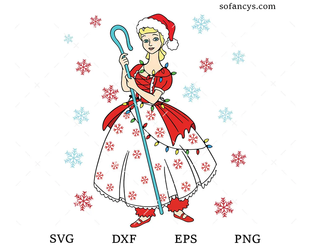 Bo Peep Xmas SVG