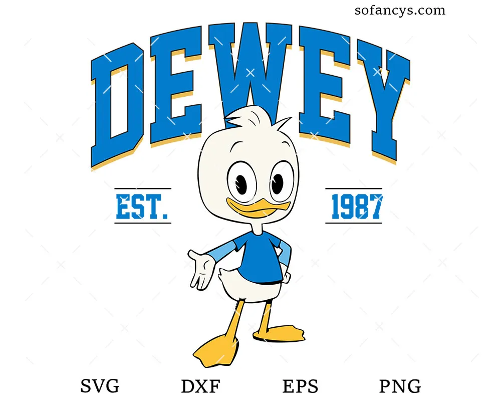 Dewey Disney Duck SVG