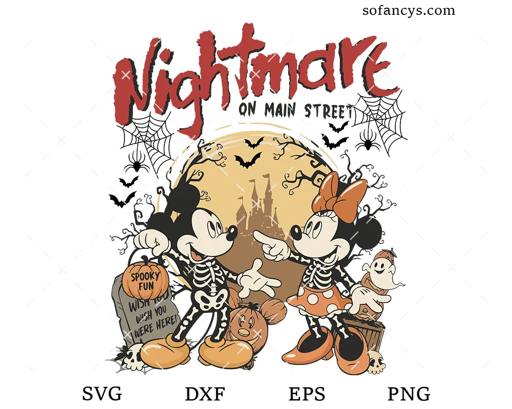Disney Skeleton Couple SVG