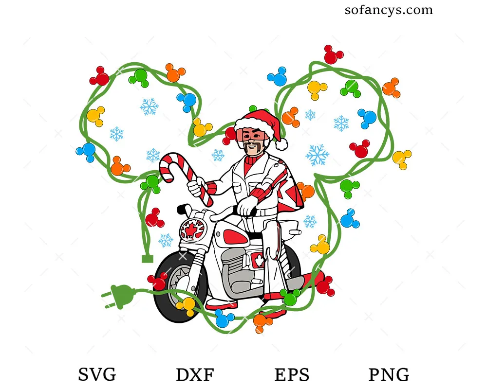 Duke Caboom Christmas Lights SVG