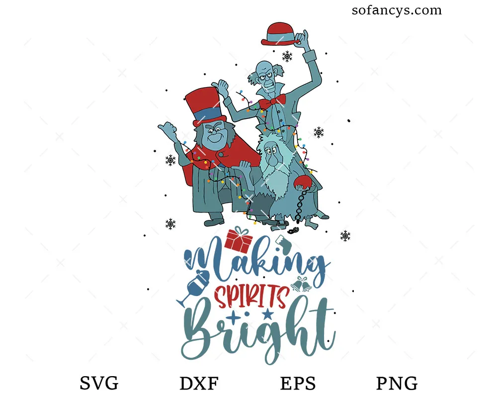 Hitchhiking Ghosts Christmas SVG
