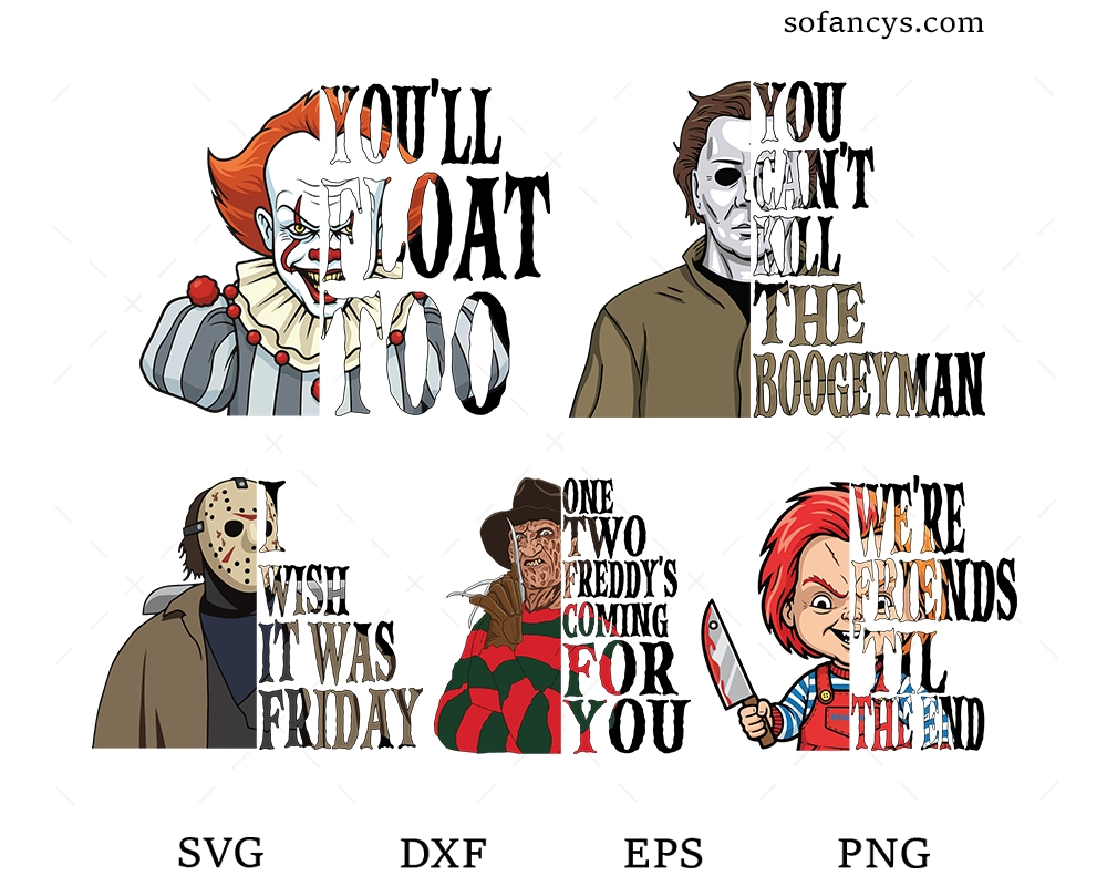 Horror Movie Characters SVG Bundle