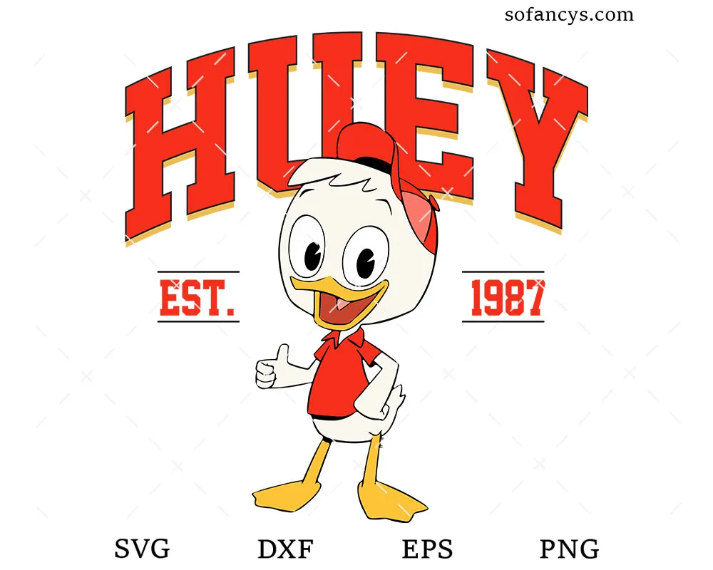 Huey Disney Duck SVG