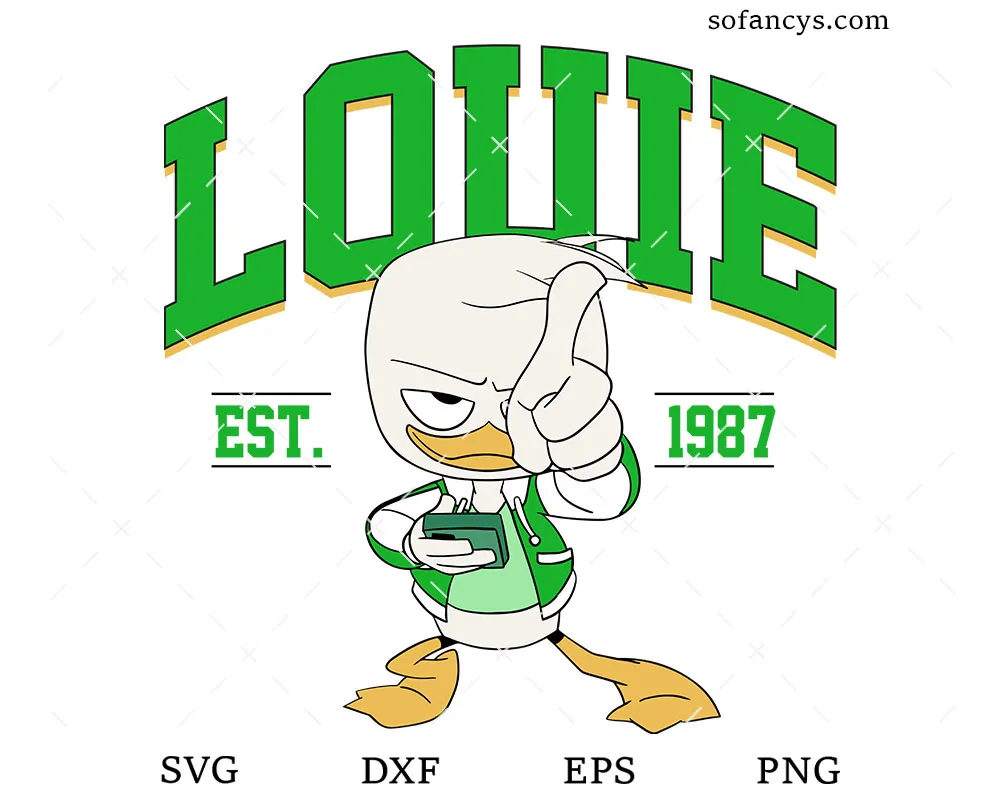 Louie Disney Duck SVG