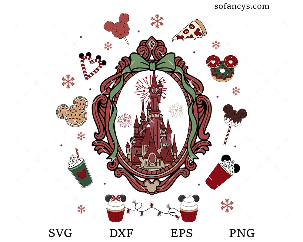 Magical Castle Christmas SVG