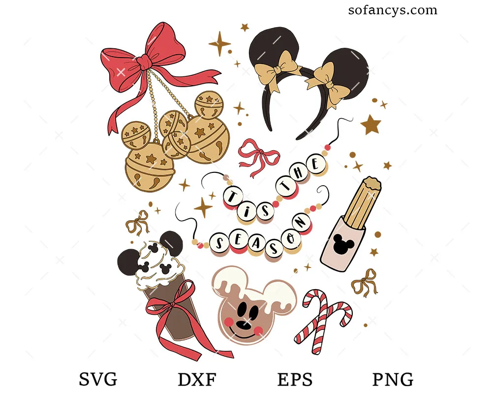 Magical Mickey Minnie Christmas SVG