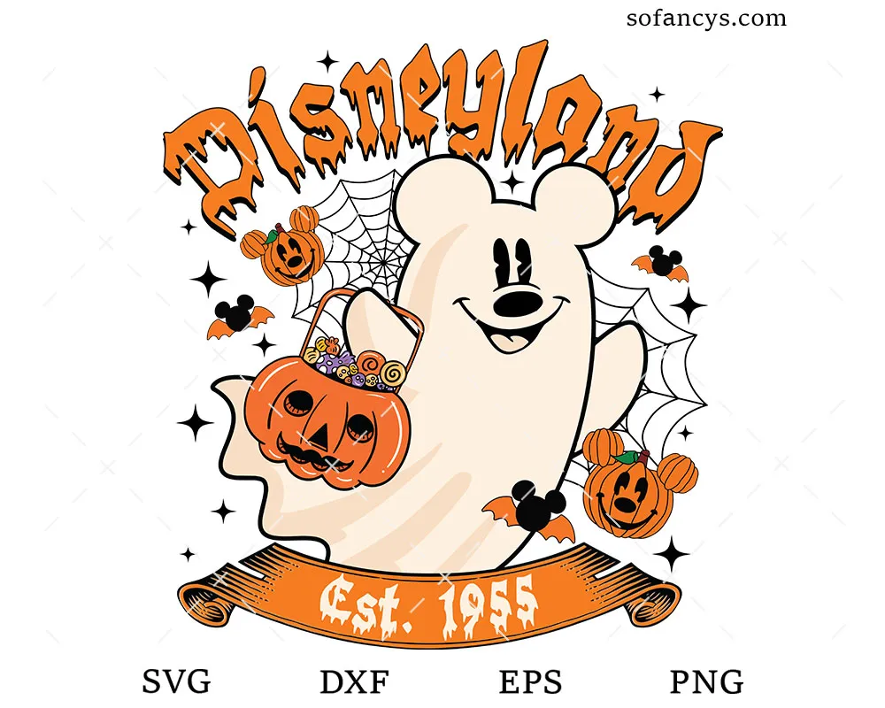 Mickey Pumpkin Ghost SVG