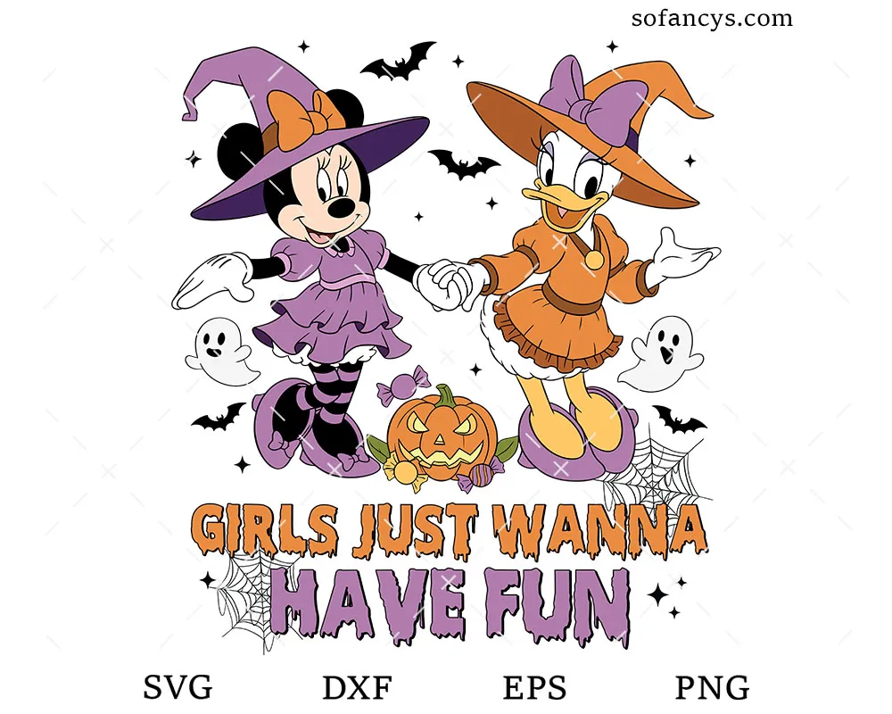 Minnie Daisy Witch SVG