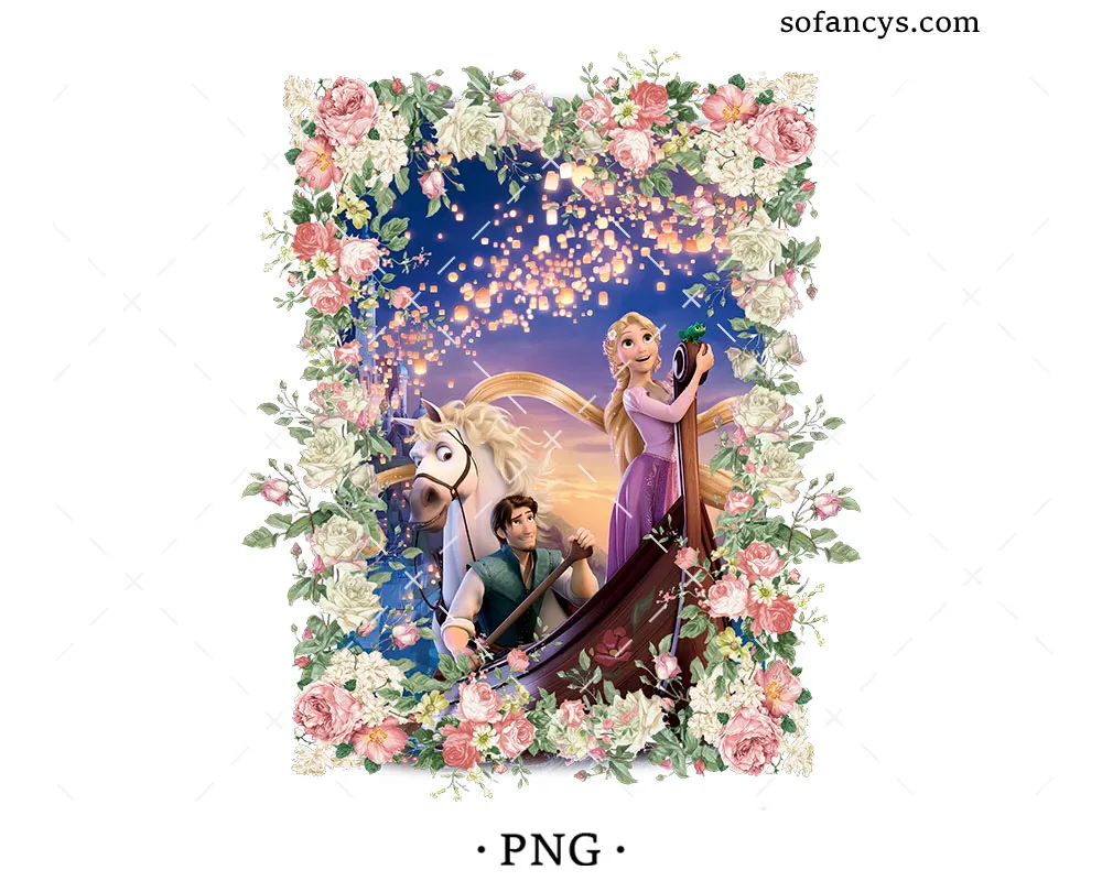 Rapunzel Lantern Scene PNG
