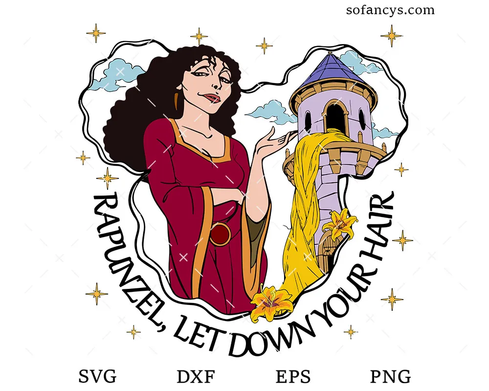 Rapunzel Let Down Your Hair SVG