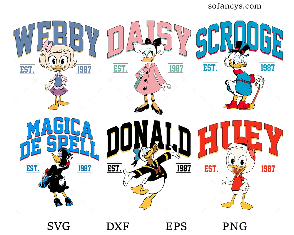 Retro DuckTales SVG Bundle