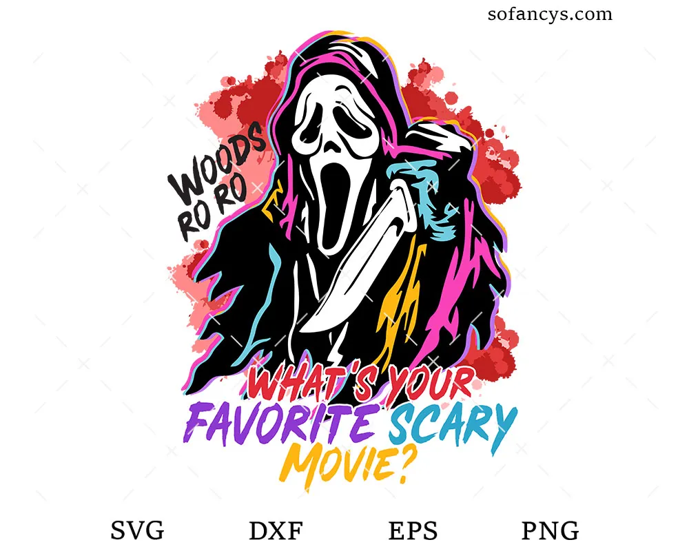 Scream Mask Halloween SVG