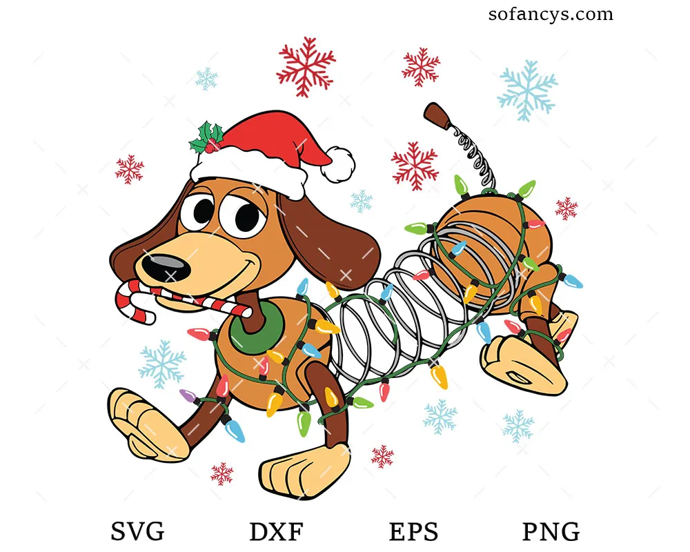 Slinky Dog Xmas SVG