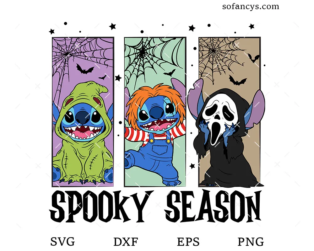 Stitch Spooky Season SVG