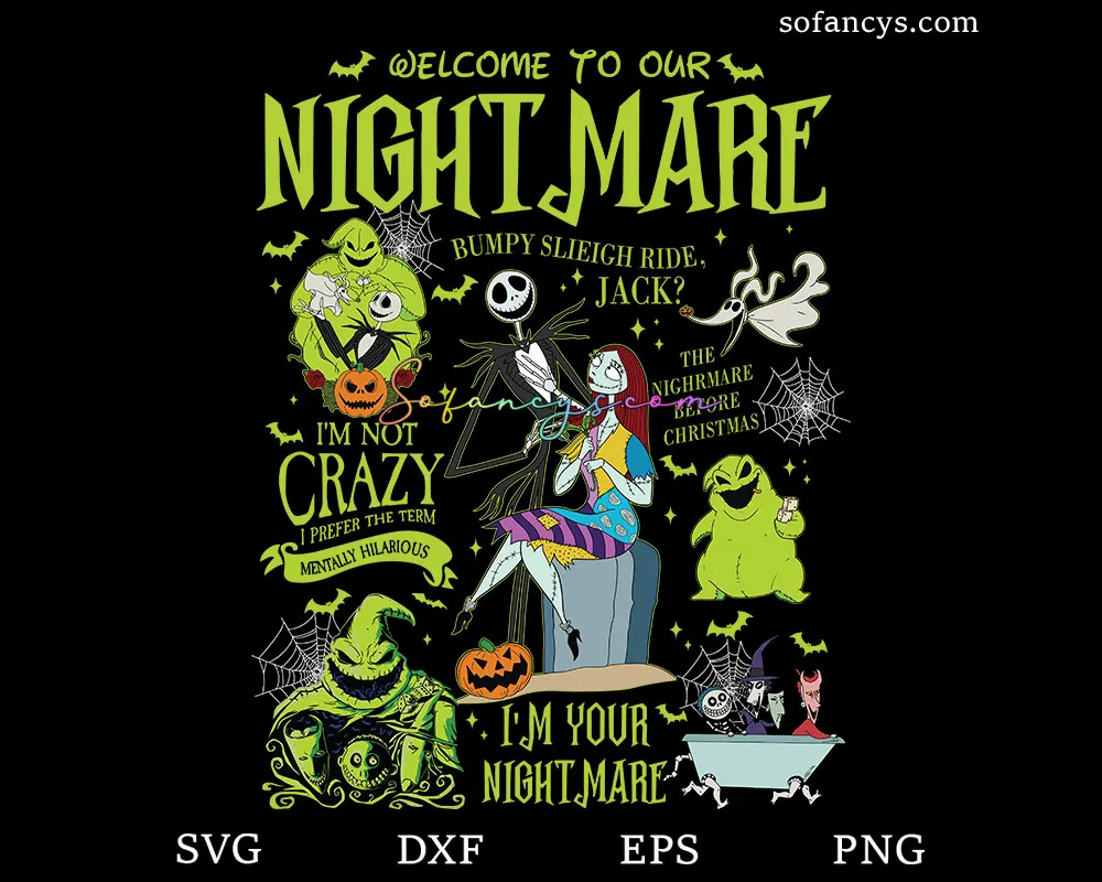 Vintage Nightmare Before Christmas SVG