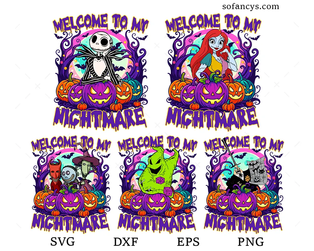 Welcome To My Nightmare SVG Bundle