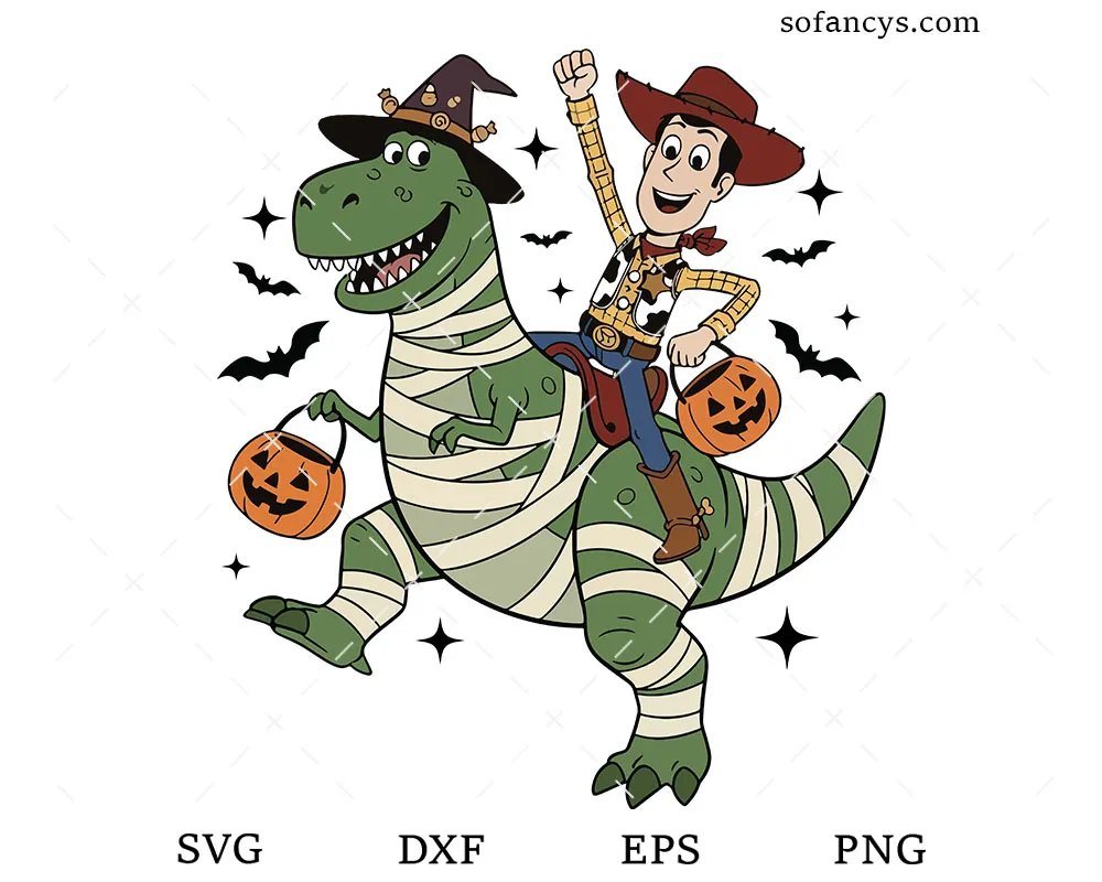 Woody and Rex Spooky SVG