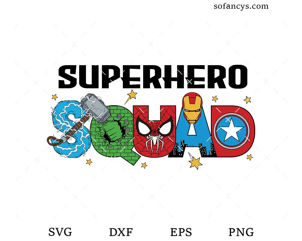 Avengers Team Squad SVG