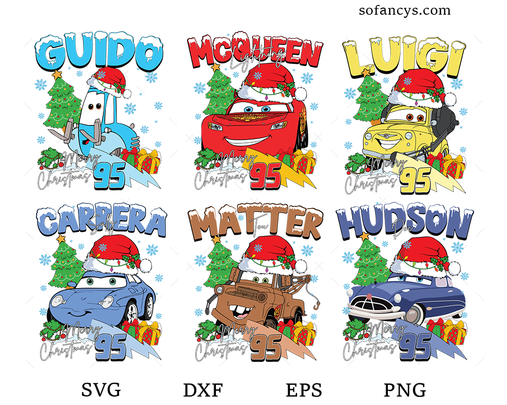 Cars Christmas SVG Bundle