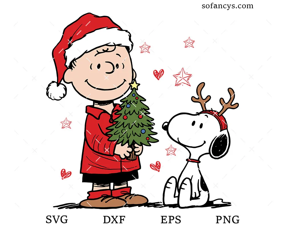Charlie Brown & Snoopy Christmas SVG