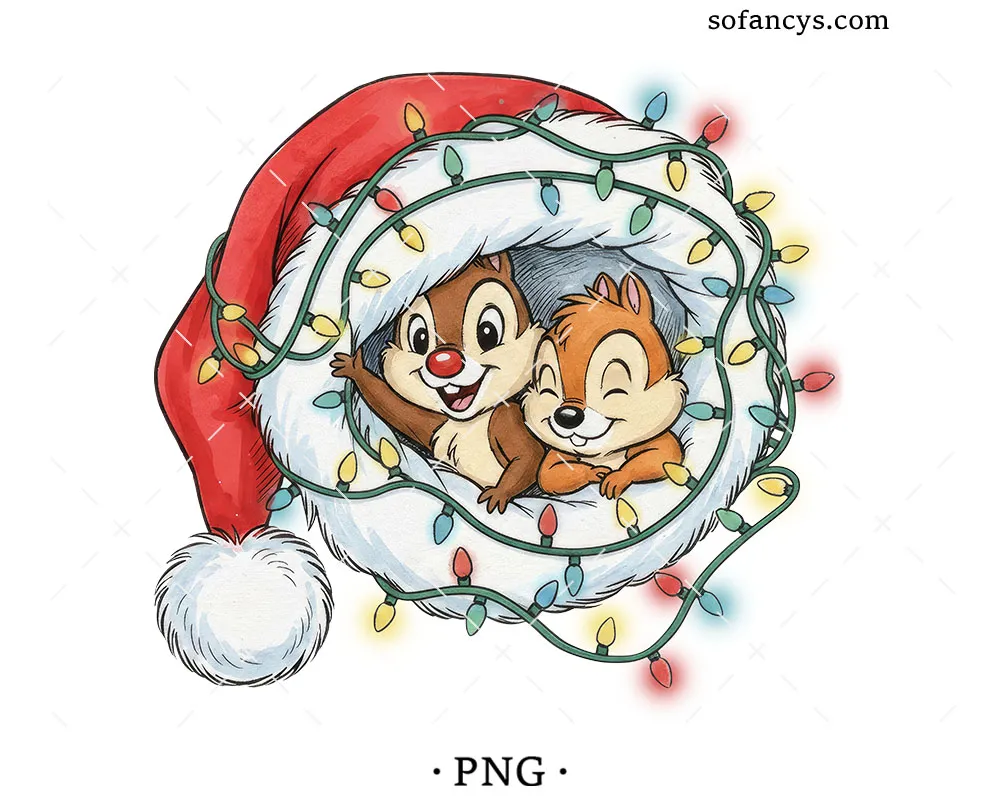 Chip and Dale Christmas PNG