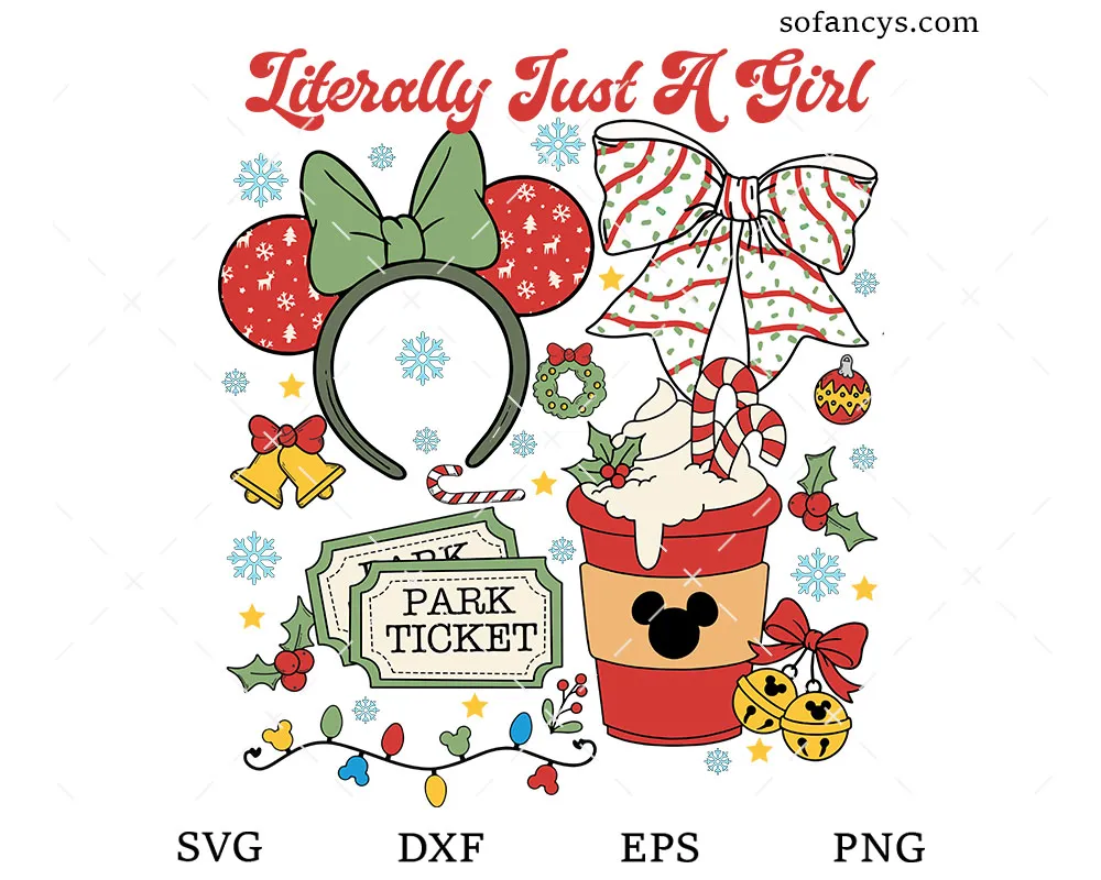 Christmas Minnie Coffee SVG