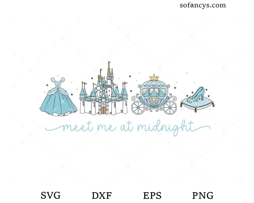 Cinderella Meet Me at Midnight SVG
