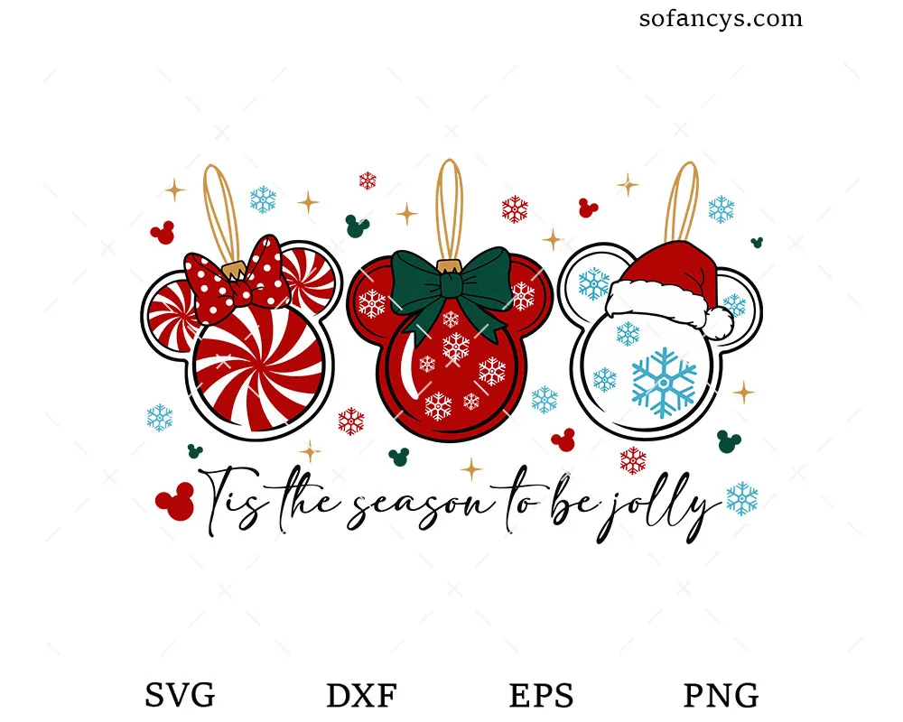 Disney Christmas Ornaments SVG