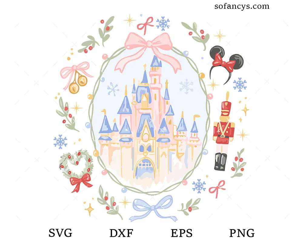 Disney Coquette Christmas SVG