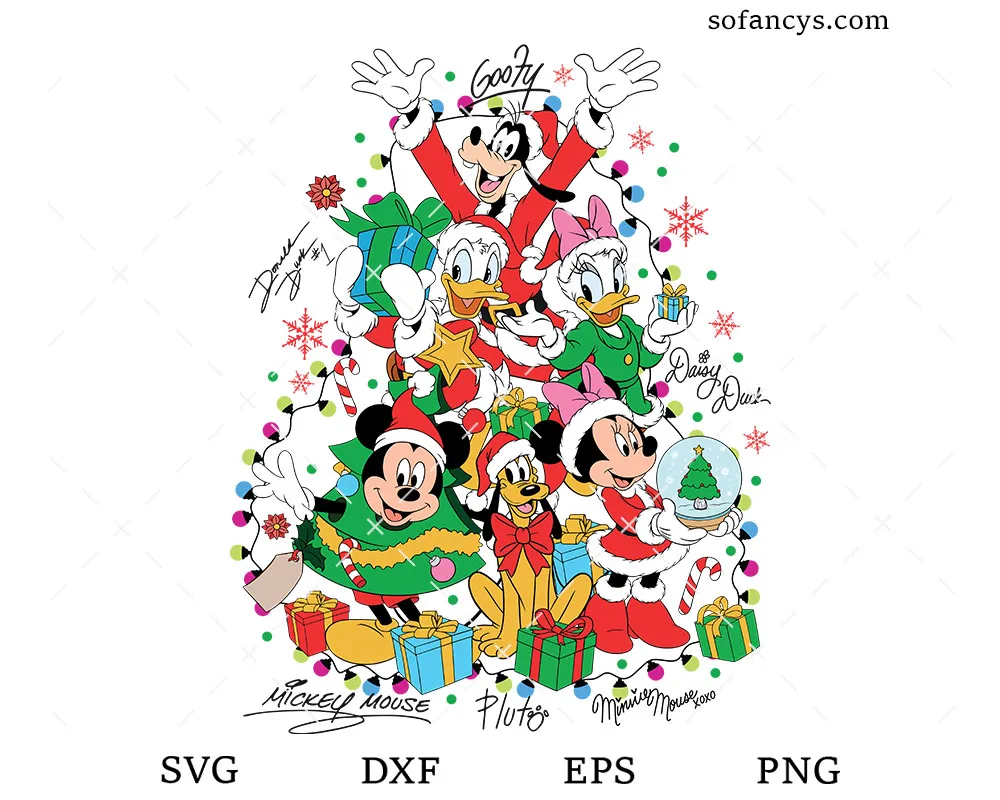 Disney Friends Christmas SVG