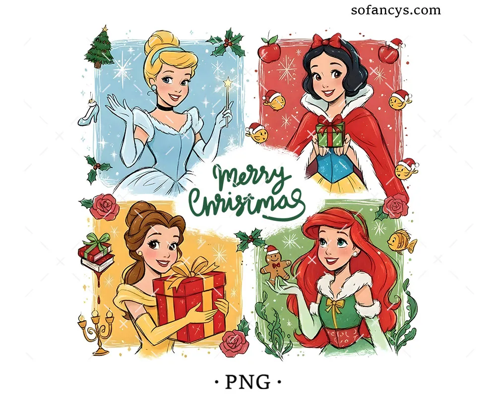 Fairy Tale Princess Christmas PNG