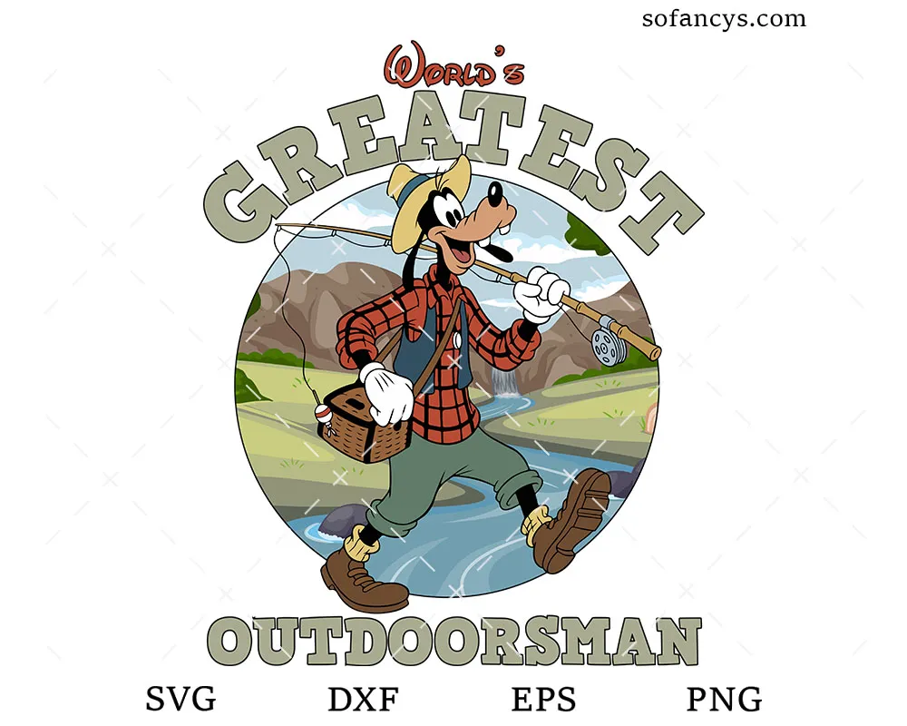 Goofy Fishing SVG