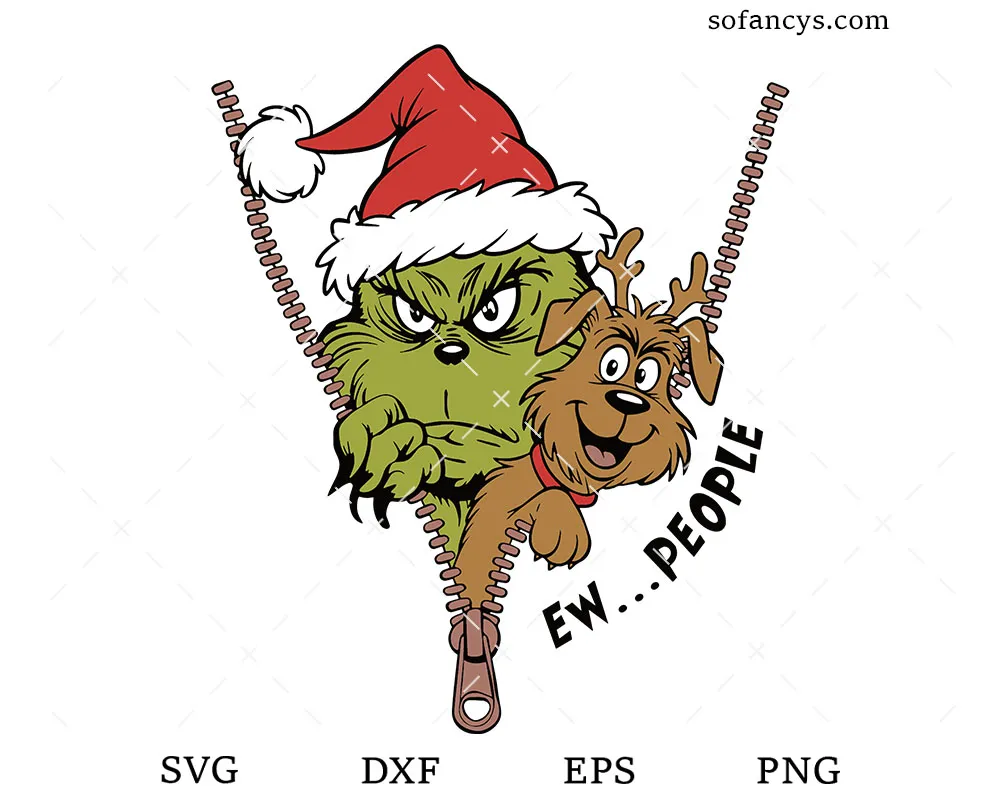 Green Grinch Ew People SVG