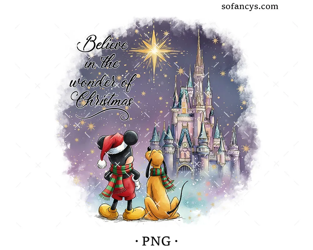 Magical Christmas Castle PNG