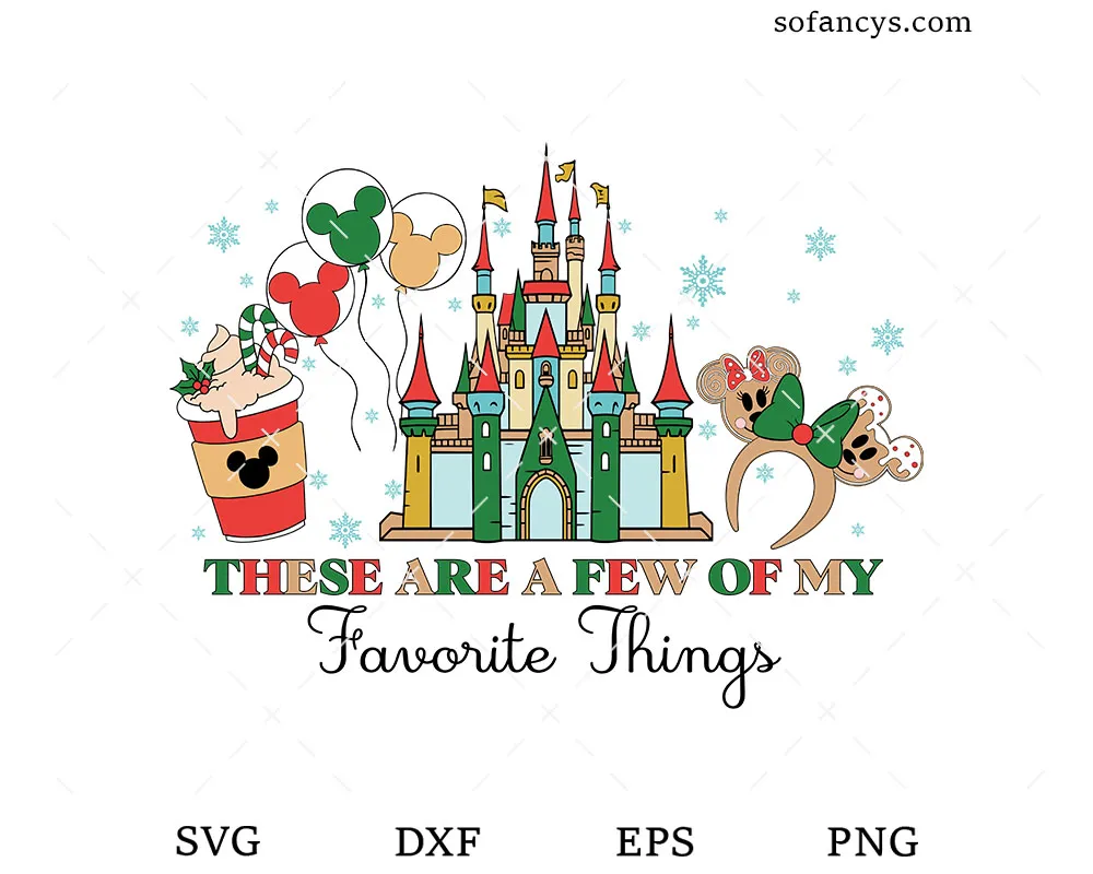 Magical Disney Castle Christmas SVG